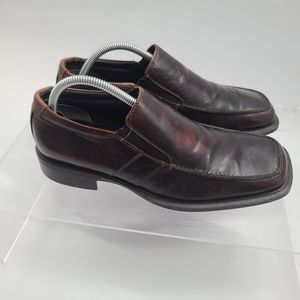Structure Brown Leather Loafers SlipOn Mens Size 9.5D Model‎ 69499 Made in Italy